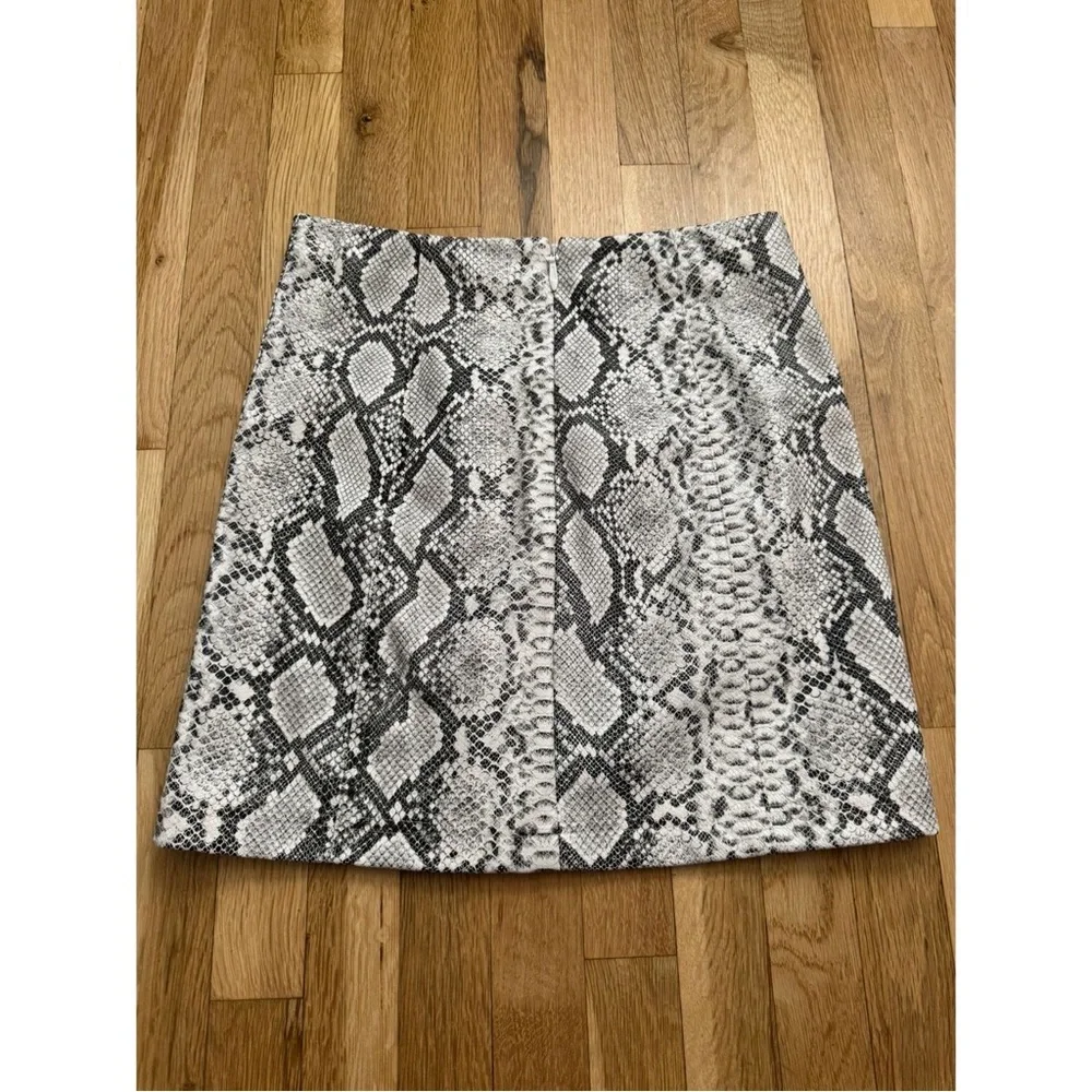 Lulus Venture Out Beige Snake Print Vegan Leather Mini Skirt - Picture 5 of 14
